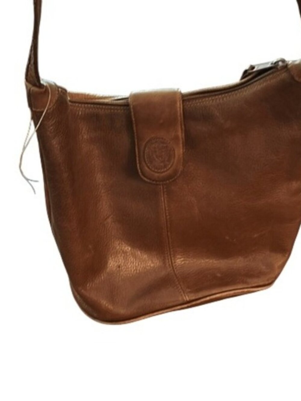 Unisa Brown Genuine Leather Shoulder Bag Classic Minimalist Purse - Picture 1 of 8